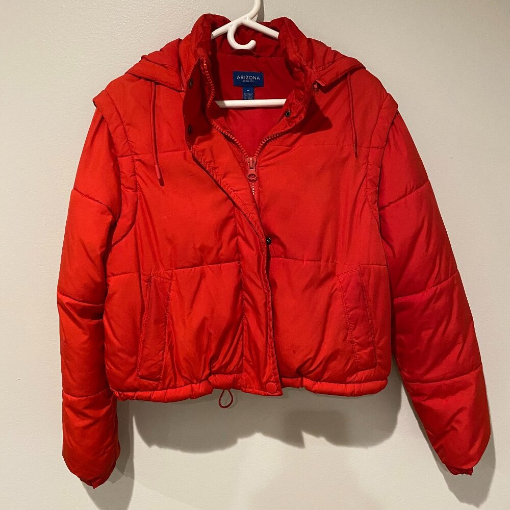 Arizona Jean Co. Vibrant Red Puffer Jacket